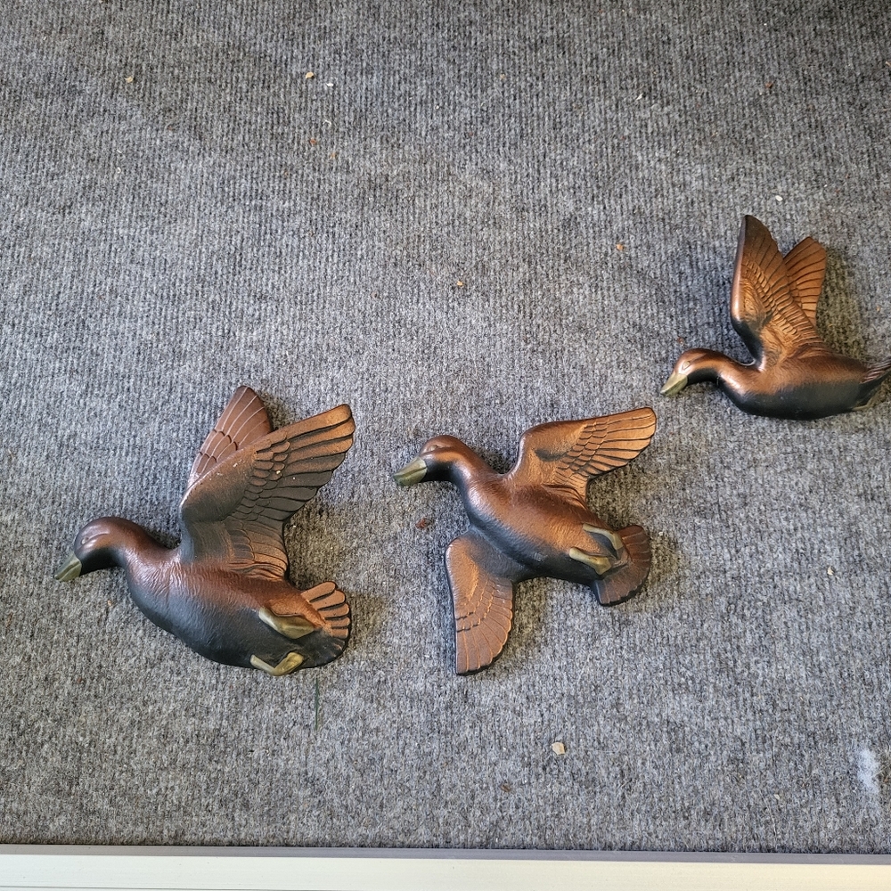 Vintage Miller Studio Chalk Ware Wall Decor ducks